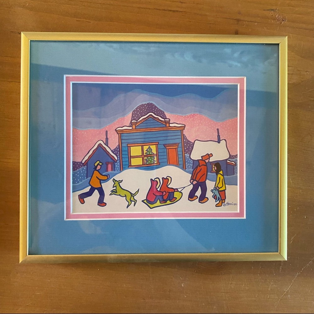 Vintage Ted Harrison print Yukon Art